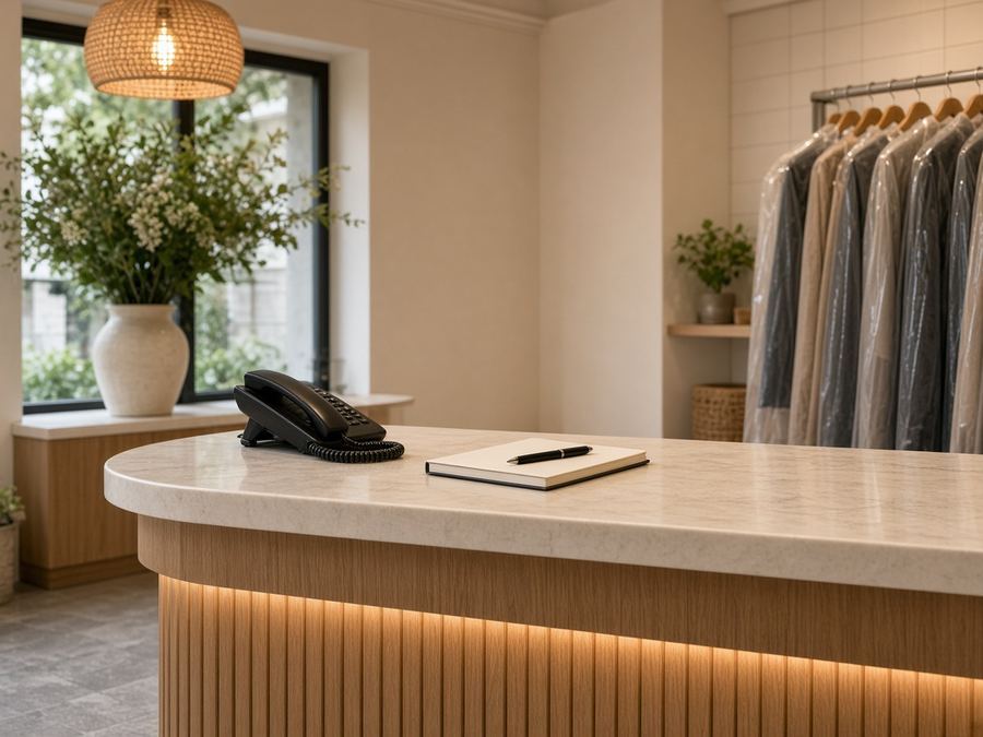 Contact desk at Laundry Velvetroad in Zagreb